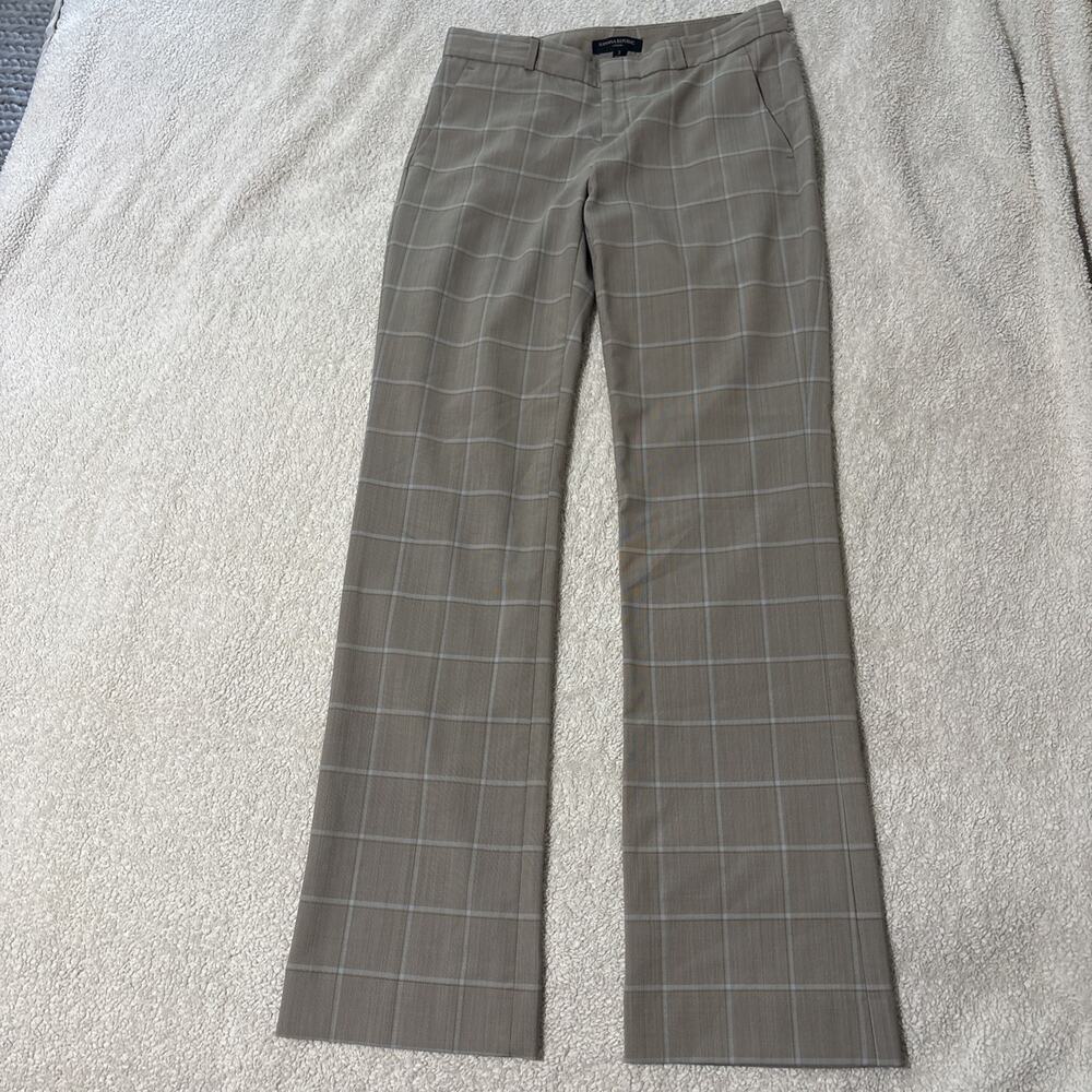 Banana Republic 2, Logan Dress Slacks, Plaid, 50% Wool, Business Work, EUC